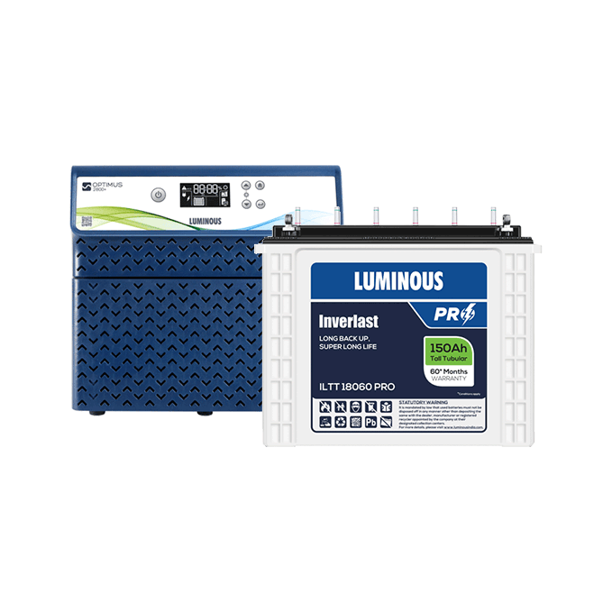 Optimus 2800+ Inverter with 2x Inverlast ILTT 18060 PRO Batteries